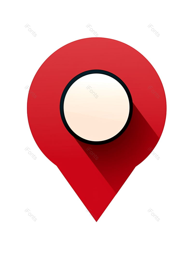 简约图片,地图元素,红色PNG,导航免抠素材